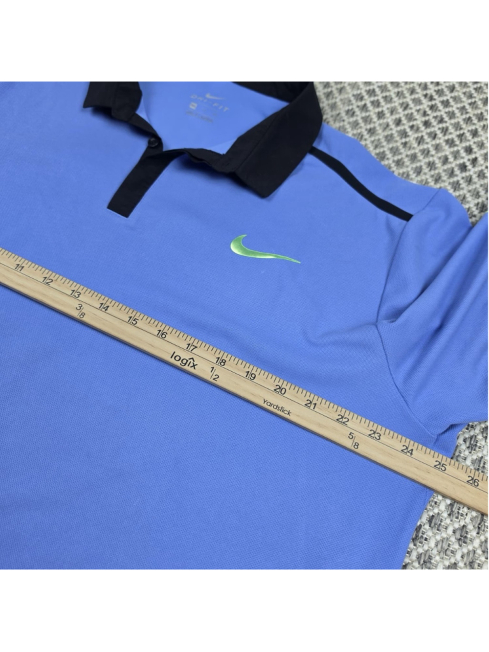 Nike Dri-FIT Roger Federer RF Tennis Polo Shirt Blue Black XXL - Picture 11 of 12